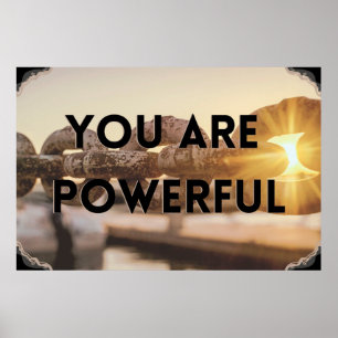 "Powerful" Inspiration Wall Art Poster