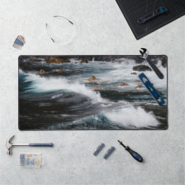Powerful Ocean Waves Coastal Art Photography Schreibtischunterlage
