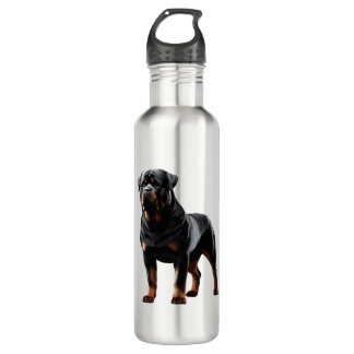 Powerful Rottweiler Stance � Bold Full-Body Dog Edelstahlflasche