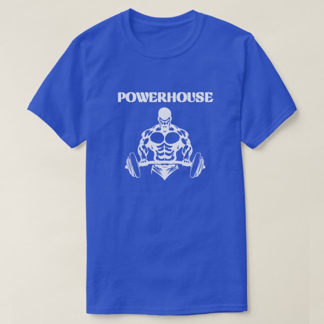 POWERHOUSE, DEEP ROYAL MEN'S BASIC  T-Shirt (Design vorne)