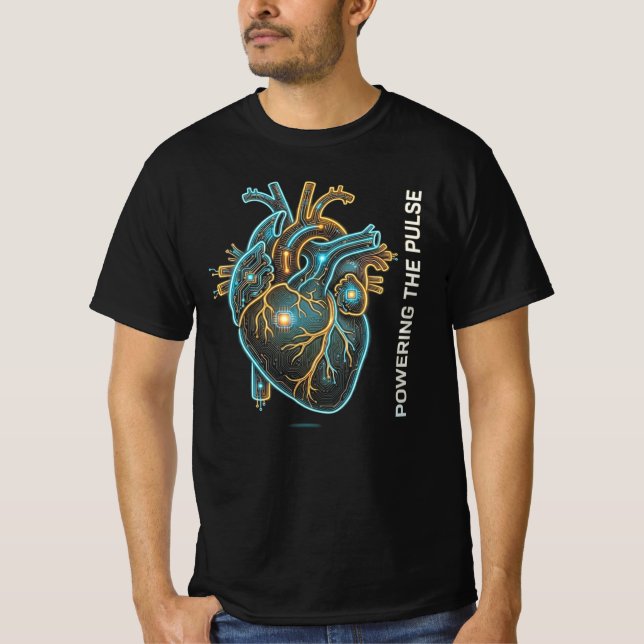 Powering The Pulse Circuit Heart Gift T-Shirt (Vorderseite)