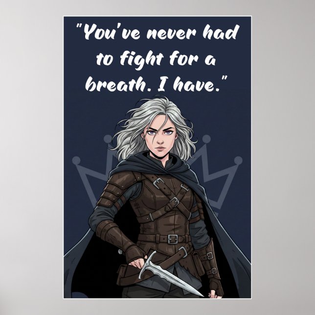 Powerless Book Quote Poster (Devant)