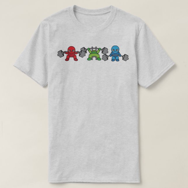 Powerlift Kawaii - Squat, Bench Press, Deadlift T-Shirt (Design vorne)