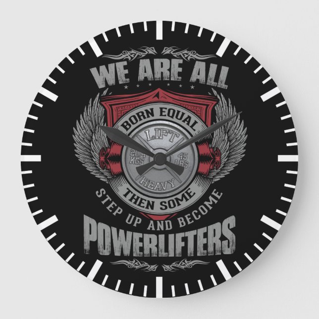 Powerlifting - STEIGERN Sie - Barbell-Platte - Große Wanduhr (Vorderseite)
