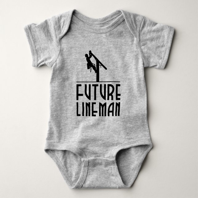 Powerline Worker Baby - Future lineman Strampler (Vorderseite)
