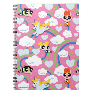 Powerpuff Girls & Donny Rainbow Pattern Notizblock