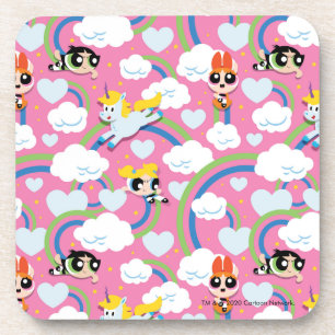 Powerpuff Girls & Donny Regenbogenmuster Getränkeuntersetzer