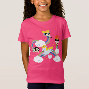 Powerpuff Girls & Donny Regenbogenmuster T-Shirt