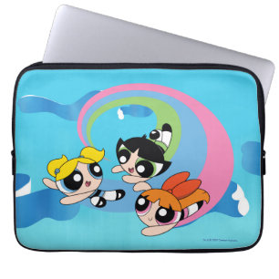Powerpuff Girls fliegen durch den Himmel Laptopschutzhülle