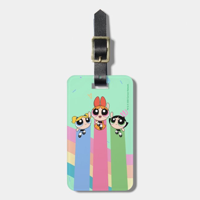 Powerpuff Girls Fly High Gepäckanhänger (Vorderseite vertikal)