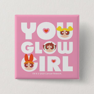 Powerpuff Girls: Glow Girl Button