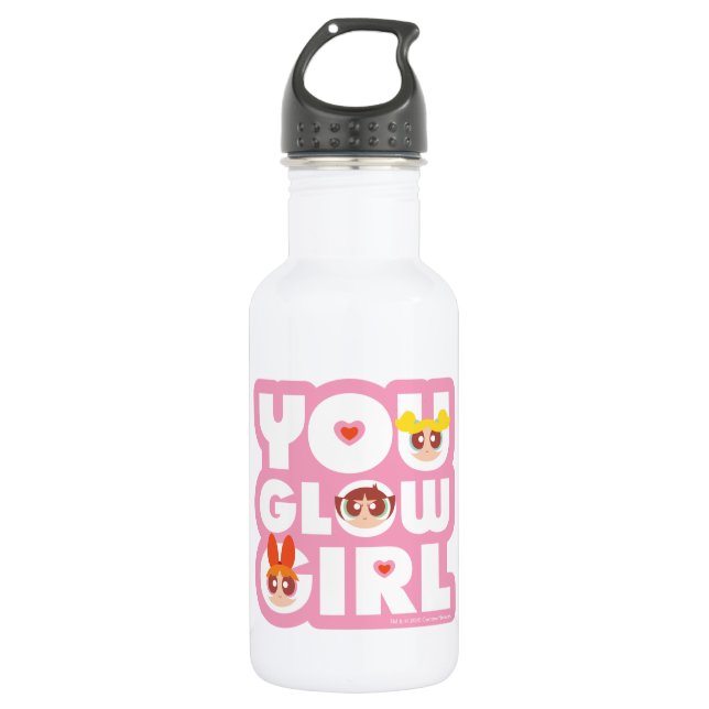 Powerpuff Girls: Glow Girl Edelstahlflasche (Vorderseite)