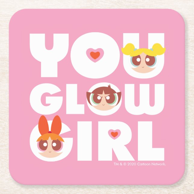 Powerpuff Girls: Glow Girl Rechteckiger Pappuntersetzer (Vorderseite)