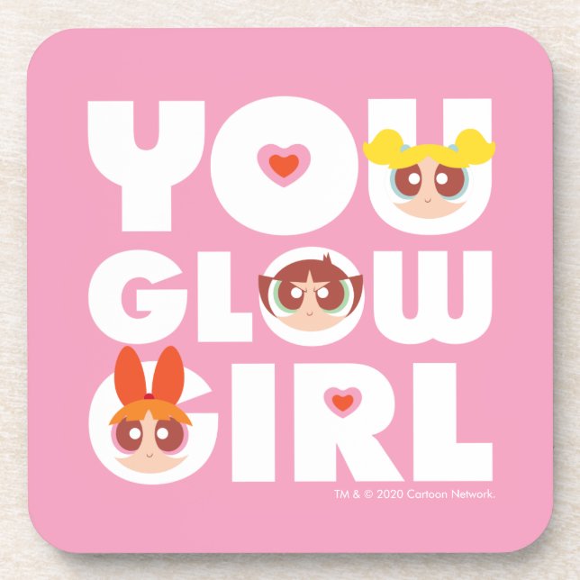 Powerpuff Girls: Ihr Glow Girl Getränkeuntersetzer (Vorderseite)
