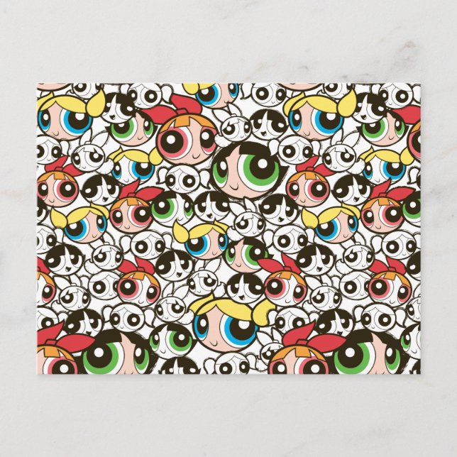 PowerPuff Girls-Muster Einladungspostkarte (Vorderseite)