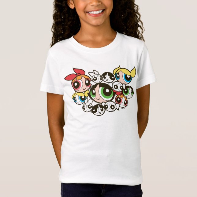 PowerPuff Girls-Muster T-Shirt (Vorderseite)