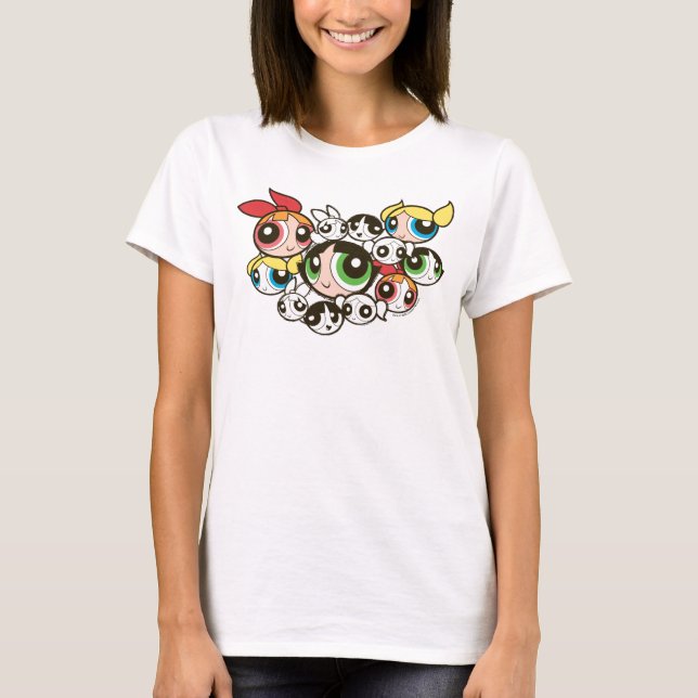 PowerPuff Girls-Muster T-Shirt (Vorderseite)