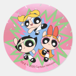 Powerpuff Girls PowerFactor Runder Aufkleber