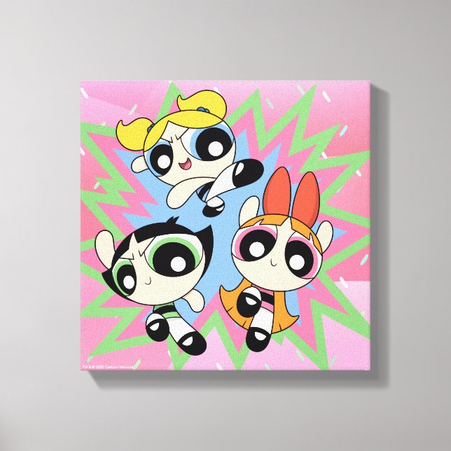 Powerpuff Girls Powfactor Leinwanddruck (Vorderseite)