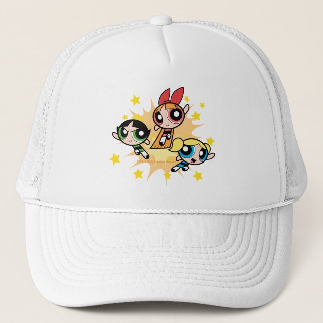 Powerpuff Girls Rettete den Tag Truckerkappe (Vorderseite)