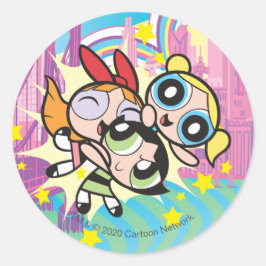 Powerpuff Girls Rule Runder Aufkleber