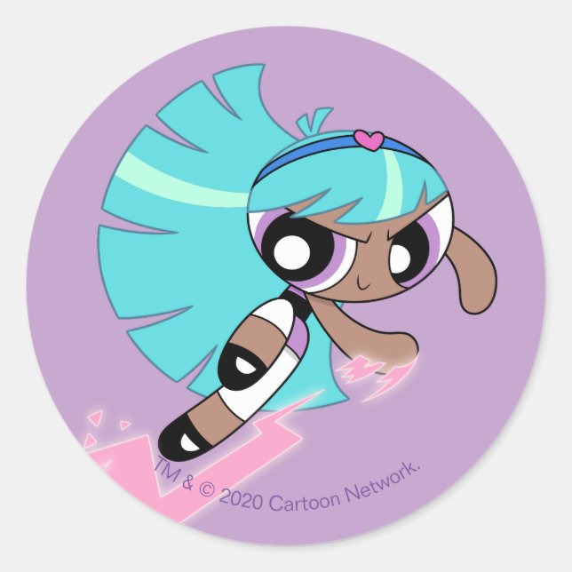 Powerpuff Girls Runder Aufkleber (Vorderseite)