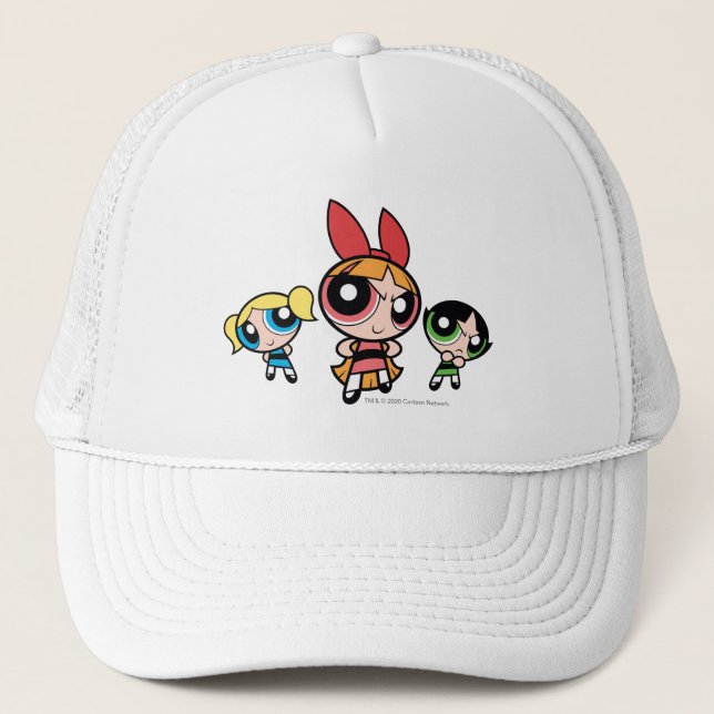 Powerpuff Girls Super Fierce Truckerkappe (Vorderseite)