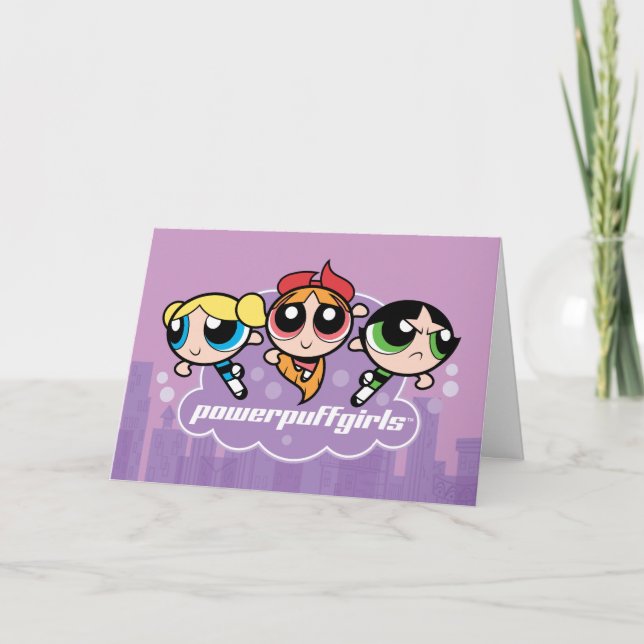 Powerpuff Girls Team Logo Karte (Vorderseite)