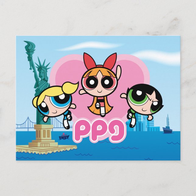 Powerpuff Girls Team Phantastisch Einladungspostkarte (Vorderseite)