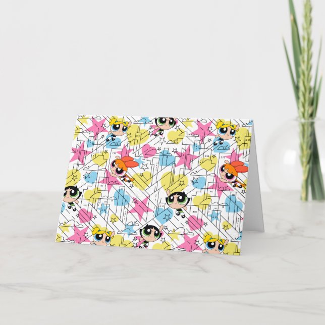 Powerpuff Girls Townsville Pattern Karte (Vorderseite)
