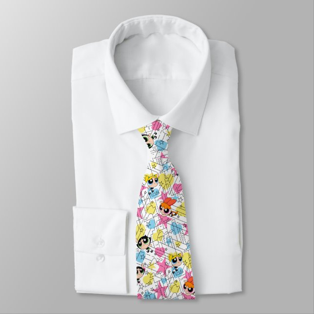 Powerpuff Girls Townsville Pattern Krawatte (Gebunden)