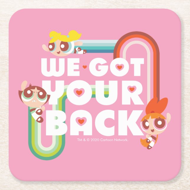 Powerpuff Girls: We Got Your Back Rechteckiger Pappuntersetzer (Vorderseite)