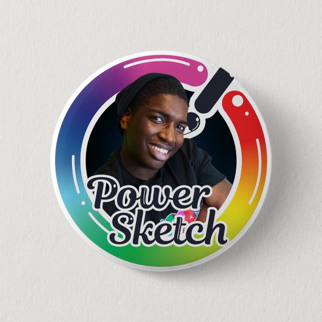 PowerSketchbySky Knopf Button (Vorderseite)
