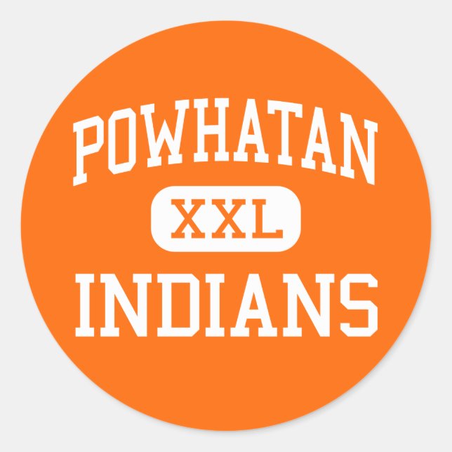 Powhan - Amerikanische Ureinwohner - Hoch - Powhan Runder Aufkleber (Vorderseite)