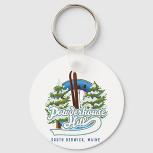 Powhouse Hill South berwick maine ski logo Schlüsselanhänger