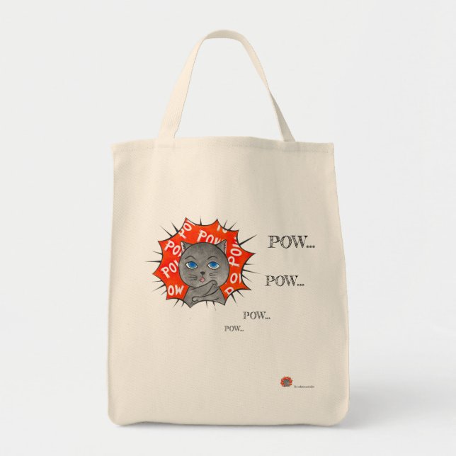 POWPOWCat Tote Bag Tragetasche (Vorne)