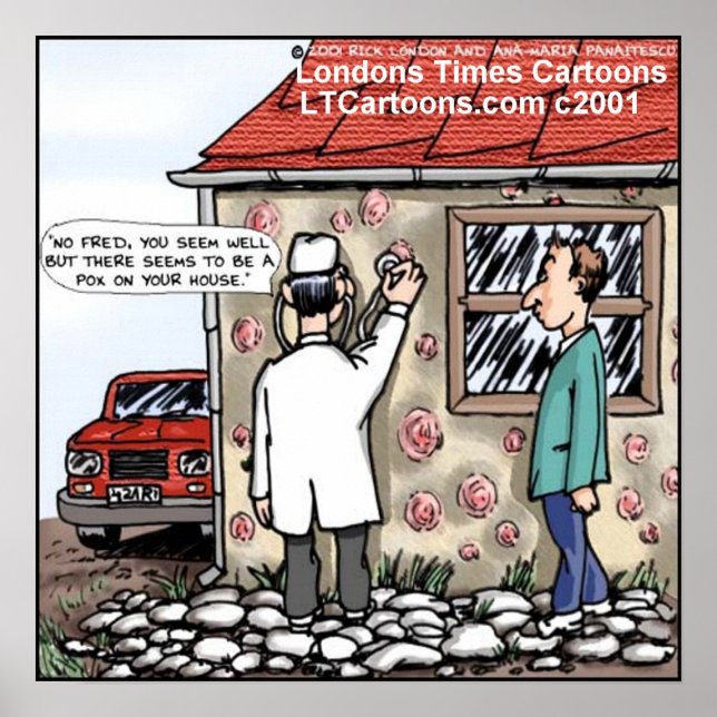 Pox sur votre maison Poster drôle (Devant)