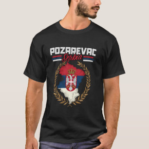 Požarevac Serbien Reise serbische Flagge Karte Srb T-Shirt