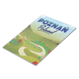 Poznań Polen Reiseplakat. Notizblock