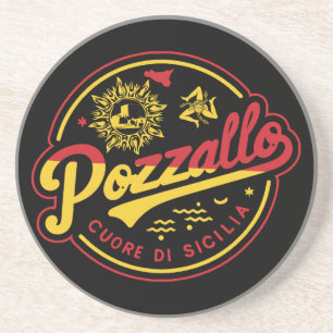 Pozzallo Cuore di Sicilia Getränkeuntersetzer