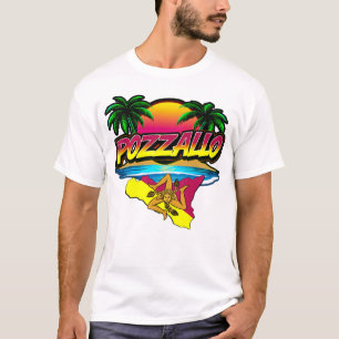 Pozzallo Sicilia Sonnenuntergang mit Palms T - Shi T-Shirt