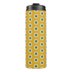 PP 338: Retro 70er-Jahre-Farben Blumen: 1 von 3 Thermosbecher