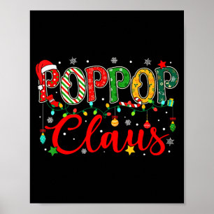 Pp Claus Weihnachtslichter Schlafanzug Familie pas Poster
