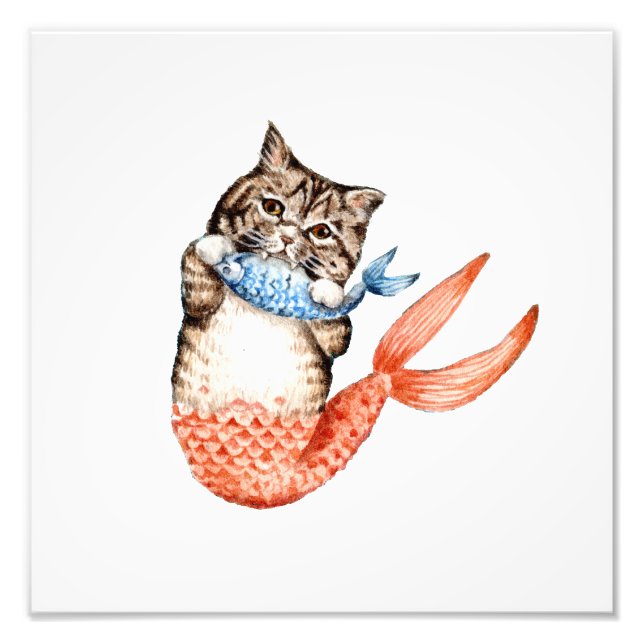 Ppurmaid Cat Mermaid Fotodruck (Vorne)