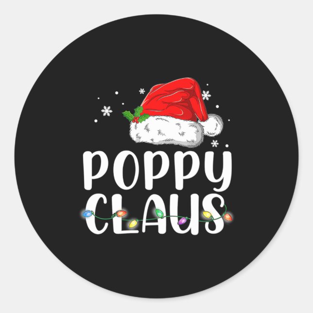 Ppy Claus Santa Christmas Matching Family  Runder Aufkleber (Vorderseite)