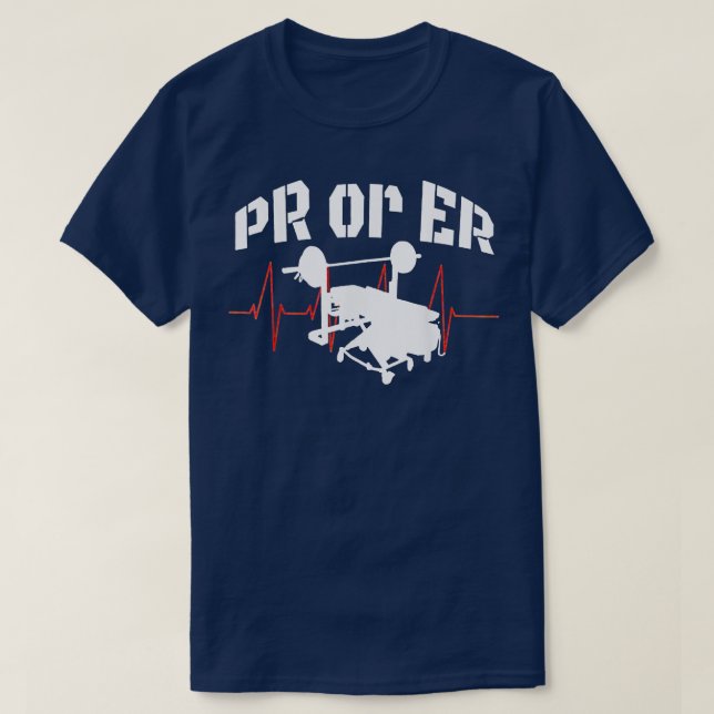 PR oder Er Gewichtszunahme Bodybuilding Fitness T-Shirt (Design vorne)