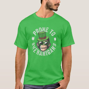 Prä zu Shenanigans Monkey Funny St Patricks Day T-Shirt