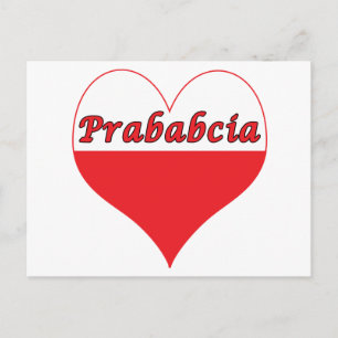 Prababcia Polnisches Herz Postkarte