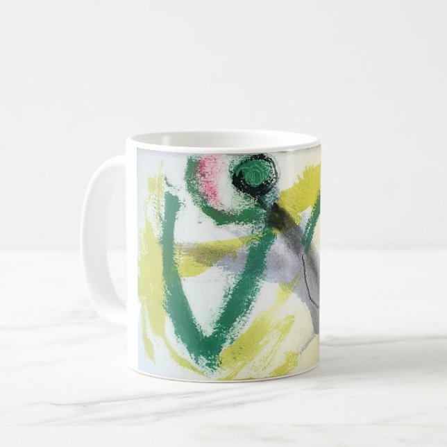 Prachen Mantis Abstrakt Jeff Hankamer Artjunkhaus Kaffeetasse (Vorderseite Links)