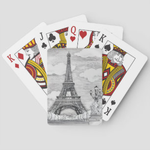 Prächtige Eiffelturm-Spielkarten Spielkarten